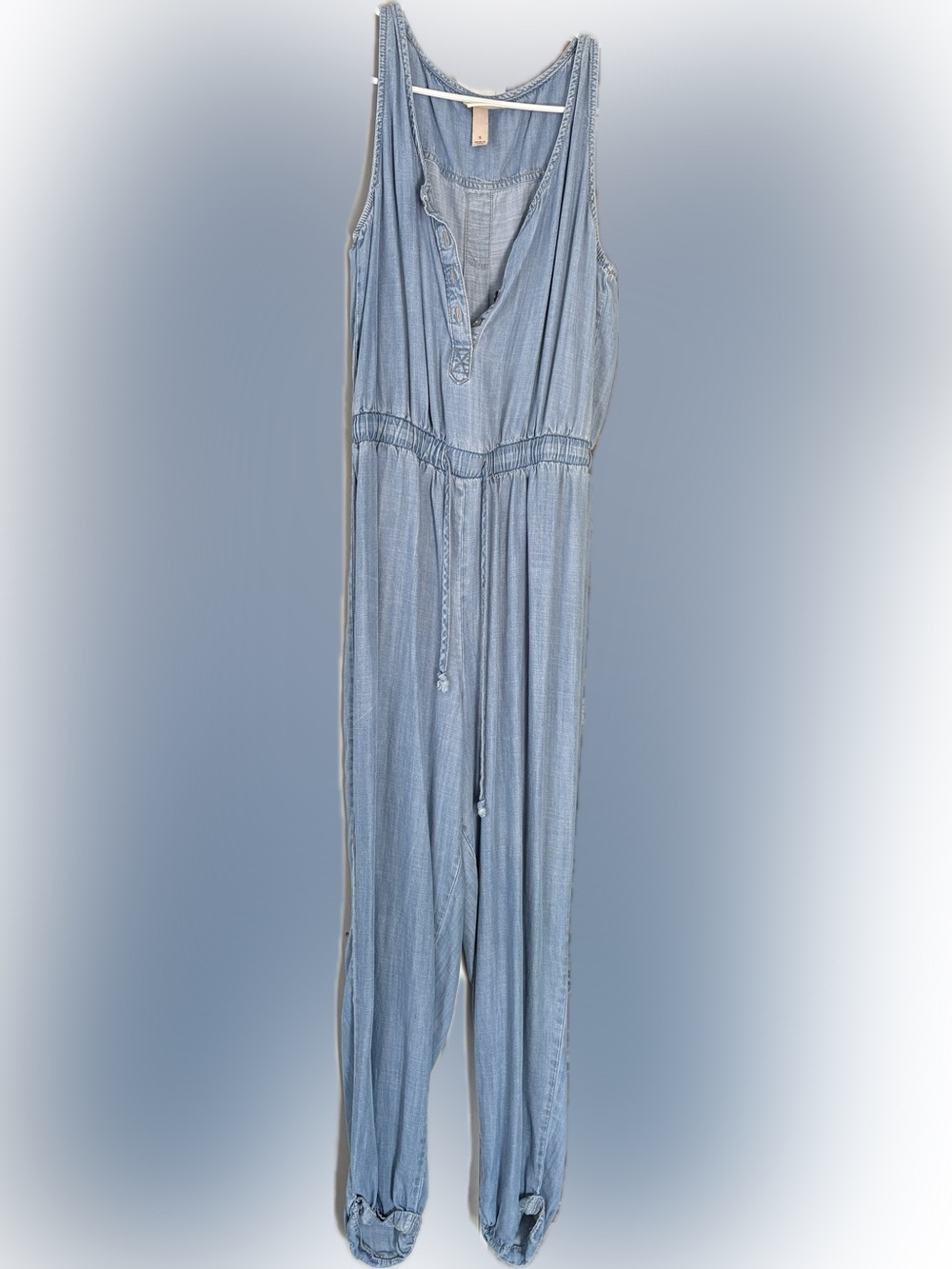 Knox Rose Light Blue Sleeveless Jumpsuit